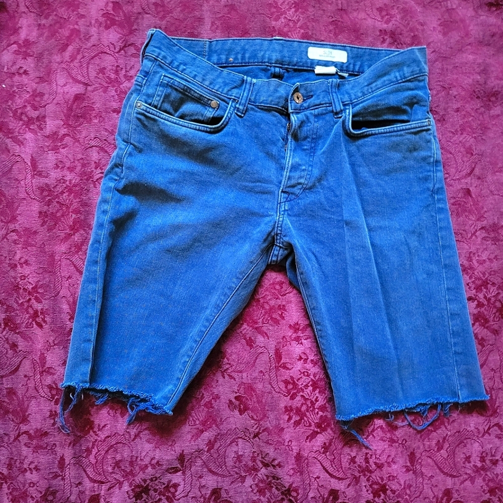 &Demin Men's blue jean cutoff shorts